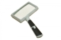 Preview: Hand magnifier, 2x, rectangular, 2 LED, 1 UV