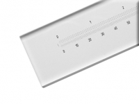 Uniscale Chrome Glass Measuring Ruler in Lengths from 100mm - 2000mm