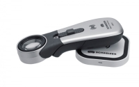 SCHWEIZER Tech-Line Illuminated handheld magnifier, with LEDs, induction, incl. charging pad