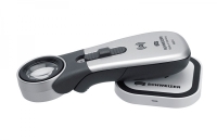 SCHWEIZER Tech-Line Illuminated handheld magnifier, with LEDs, induction, incl. charging pad
