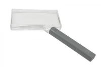 Hand magnifier, 2x, 100x50mm, transparent lens frame