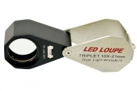 Precision Folding Magnifier - 10x 20.5mm - Triplet UV / LED