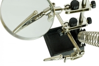 Magnifier 2x, 90mm with "third hand" & soldering iron stand