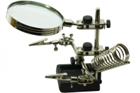 Magnifier 2x, 90mm with "third hand" & soldering iron stand