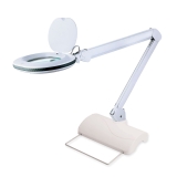 Lumeno #861XGR - Workbench Magnifier Lamp Ø110x150mm - 60 LEDs+