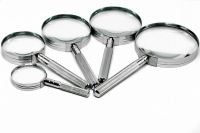 Classic Chrome Magnifier Biconvex Glass Lens 'Series'