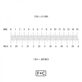Measuring scales in mm/radius/angle or mm/inch