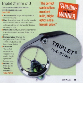 Triplet Loupe - As recommended by the BBC Wildlife Magazine