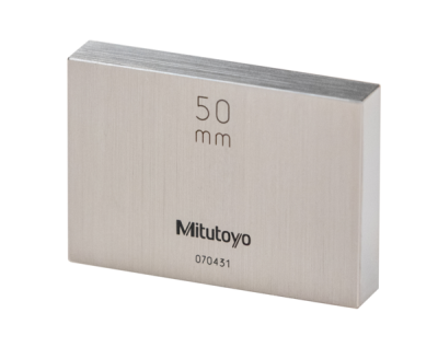 Mitutoyo Gauge Block, Metric, with JCSS Cert. ISO, Grade K, Steel