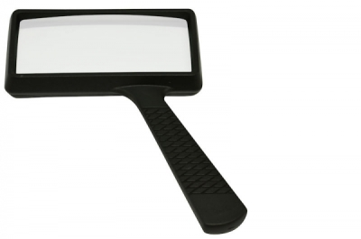Hand magnifier, 2x, 50x100mm