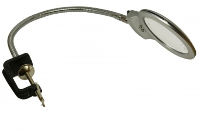 Lamp magnifier bifocal, 2 LED (flexible neck)