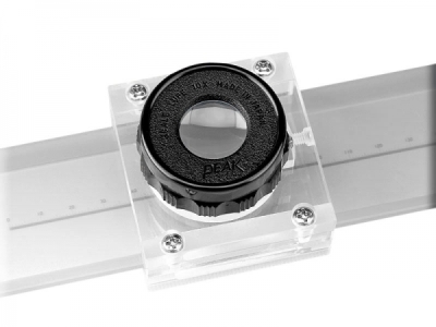 Peak 1972-S Glass Measuring Ruler, 0.1mm Scale, 10x