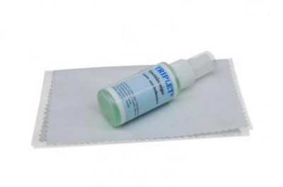 Microfiber cloth, cleaning spray