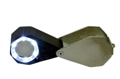 Precision Folding Magnifier - 10x 20.5mm - Triplet UV / LED