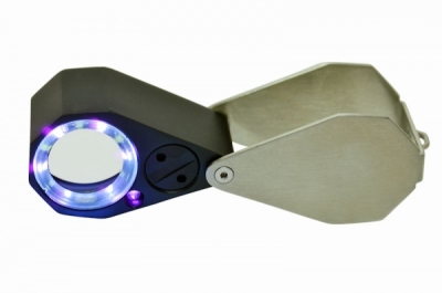 Precision Folding Magnifier - 10x 20.5mm - Triplet UV / LED