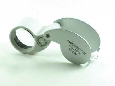 Folding Magnifier - 10x 25mm - LED