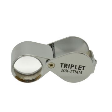 Triplet Folding Magnifier [10x 17mm] - Chrome			