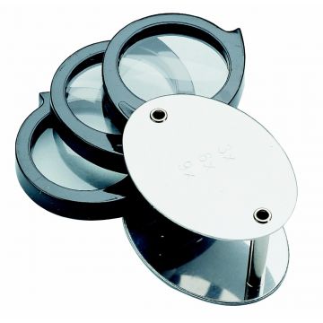 SCHWEIZER TRIPLE Hand Lens [3x, 6x, 9x 30mm] - Biconvex				